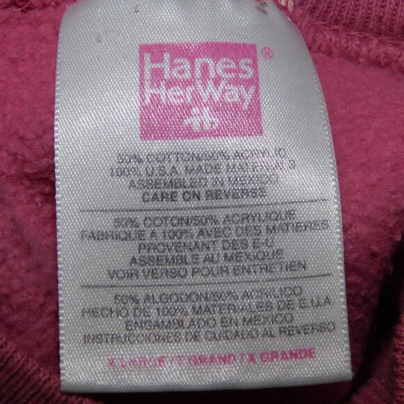 Vintage Womens XL Dusty Rose / Pink Girls Friendship Embroidered Sweatshirt - Picture 3 of 9